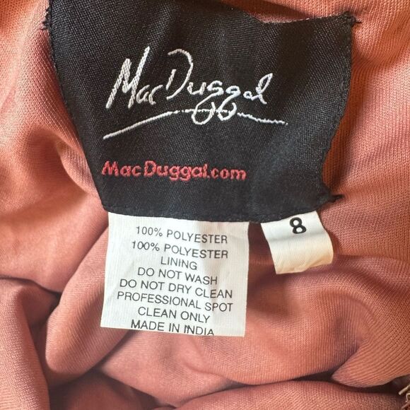 NWT MAC DUGGAL Sparkling Asymmetrical Neckline One-shoulder Evening Dress Sz 8 - Picture 9 of 10